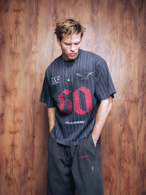 T-shirt jersey 60 washed blue