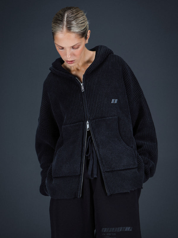 Zip-sweater MILLIONAIRE washed black