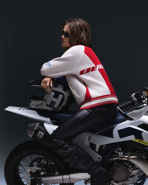 Women's zip-sweater ZERO ruby white