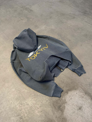 Zip-hoodie TOKYIV smoky blue