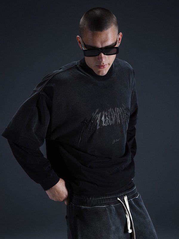 Longsleeve Royal washed black