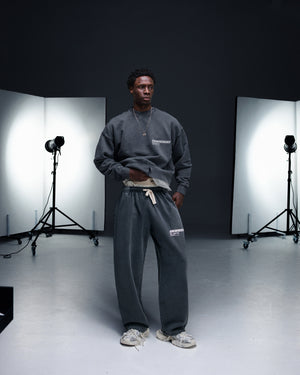 Straight pants ONE washed deep blue