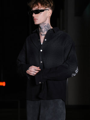 Overshirt icon. washed black
