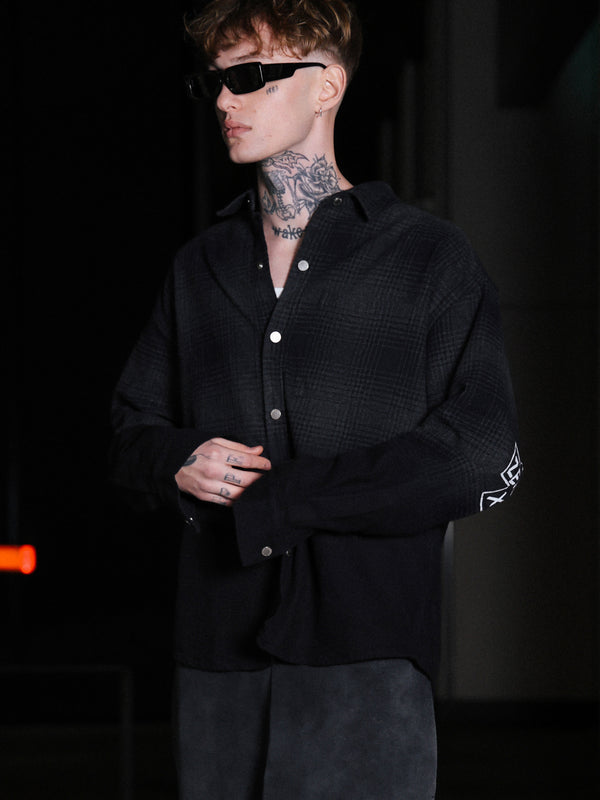 Overshirt icon. washed black