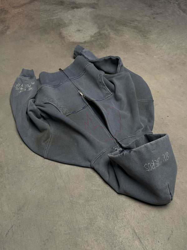 Zip-hoodie MLNR smoky blue