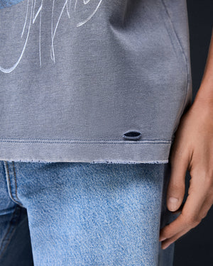 T-shirt SELF-OWNED steel mist washed