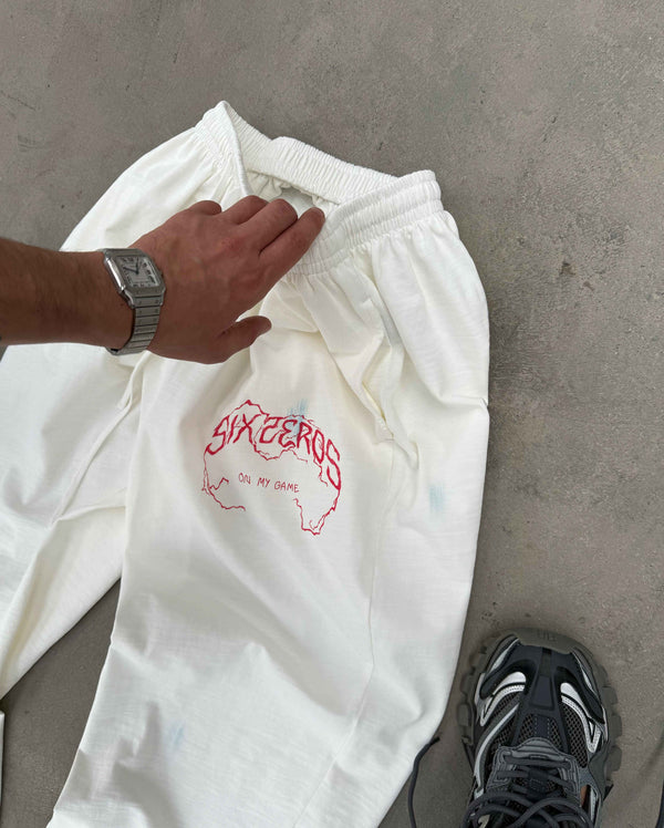 Women's straight pants ON MY GAME bamboo off-white
