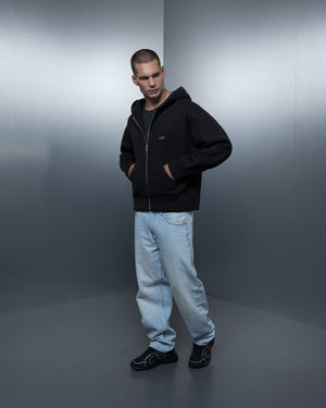 Zip-hoodie THE ONE pure black