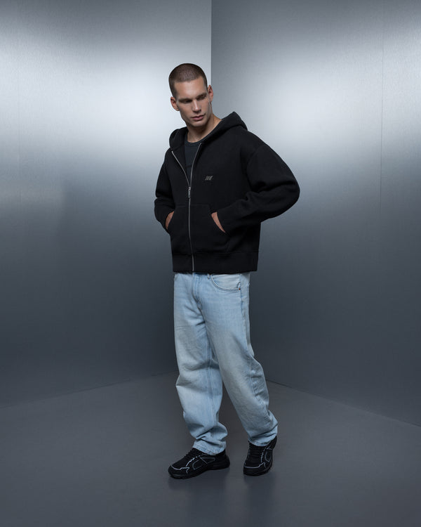 Zip-hoodie THE ONE pure black