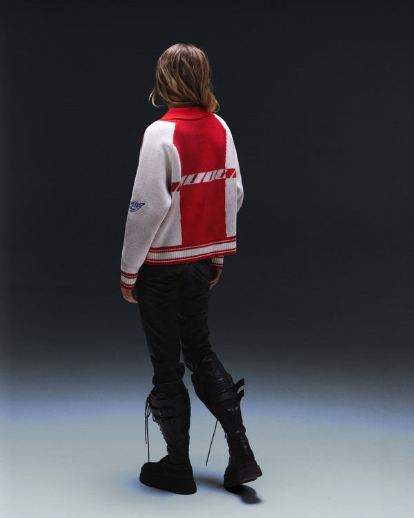 Women's zip-sweater ZERO ruby white