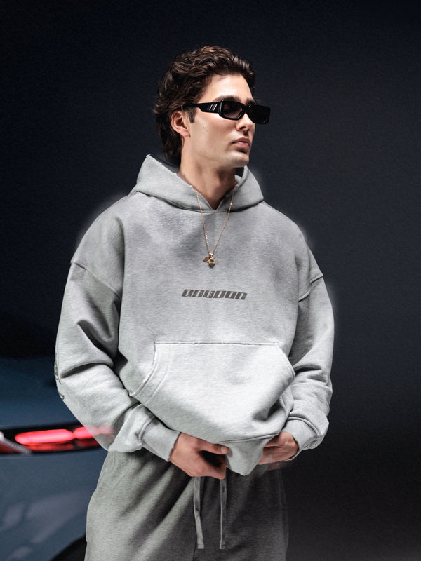 Hoodie icon. washed grey