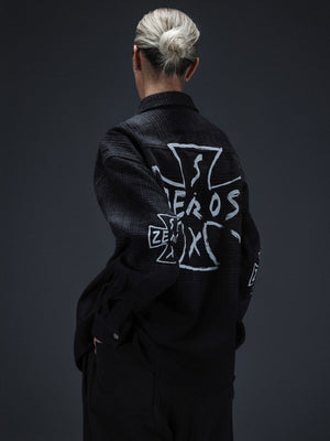 Overshirt icon. washed black