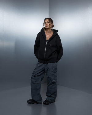 Zip-hoodie THE ONE pure black