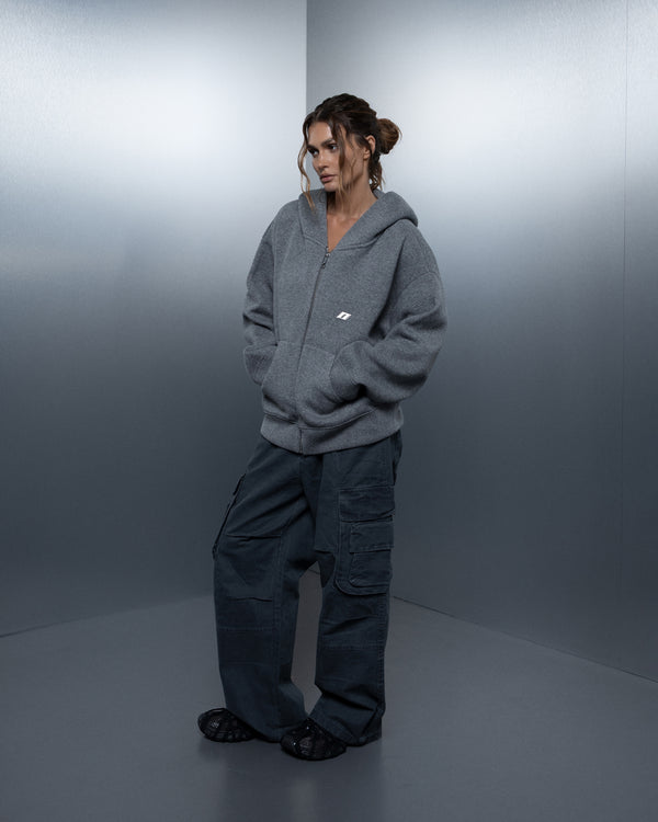 Zip-hoodie THE ONE ash gray