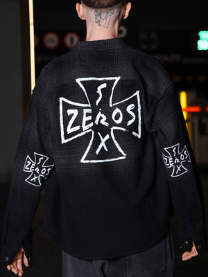 Overshirt icon. washed black