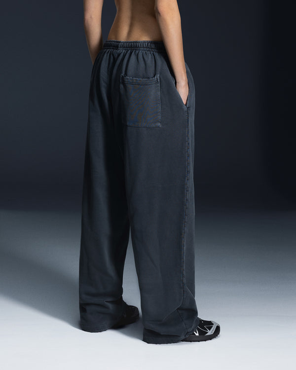 Straight pants ONE washed deep blue