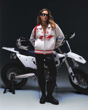 Women's zip-sweater ZERO ruby white