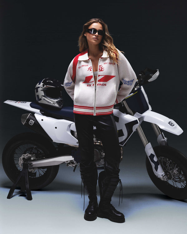 Women's zip-sweater ZERO ruby white