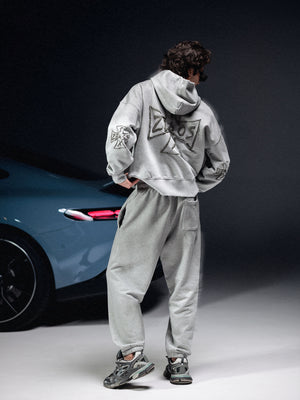 Hoodie icon. washed grey