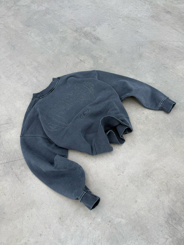 Sweatshirt MILLIONAIRE washed deep blue