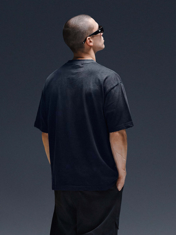 T-shirt ONE washed black