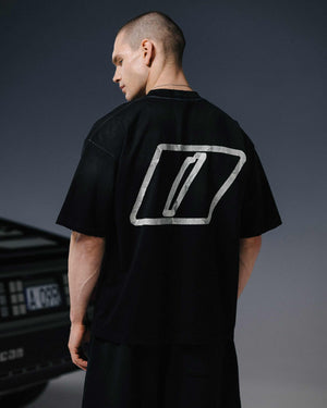 T-shirt TAPE washed black