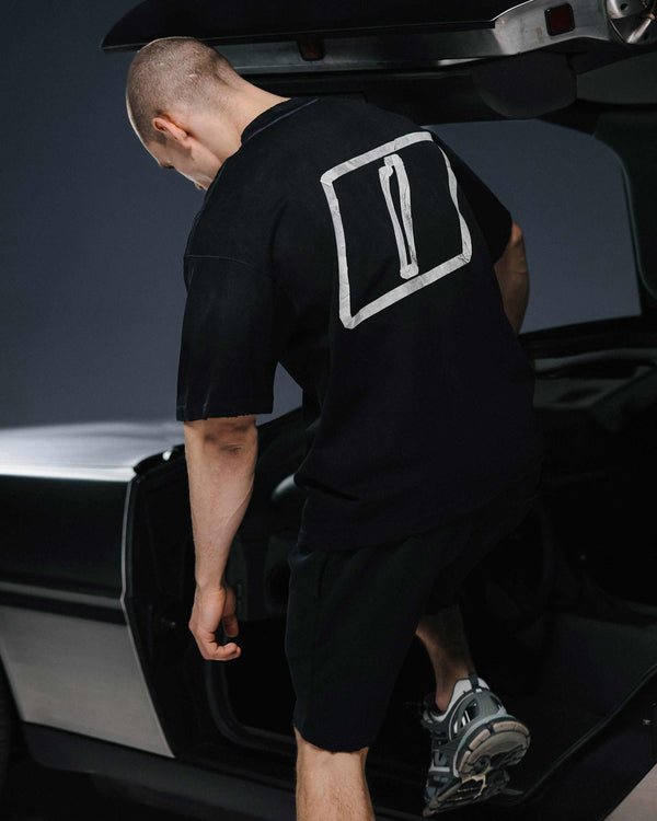 T-shirt TAPE washed black