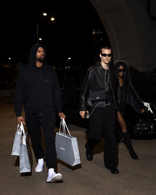 Men's leather bag THE ONE black