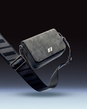 Men's leather bag THE ONE gray