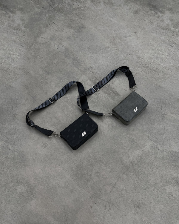 Men's leather bag THE ONE gray