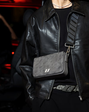 Men's leather bag THE ONE gray