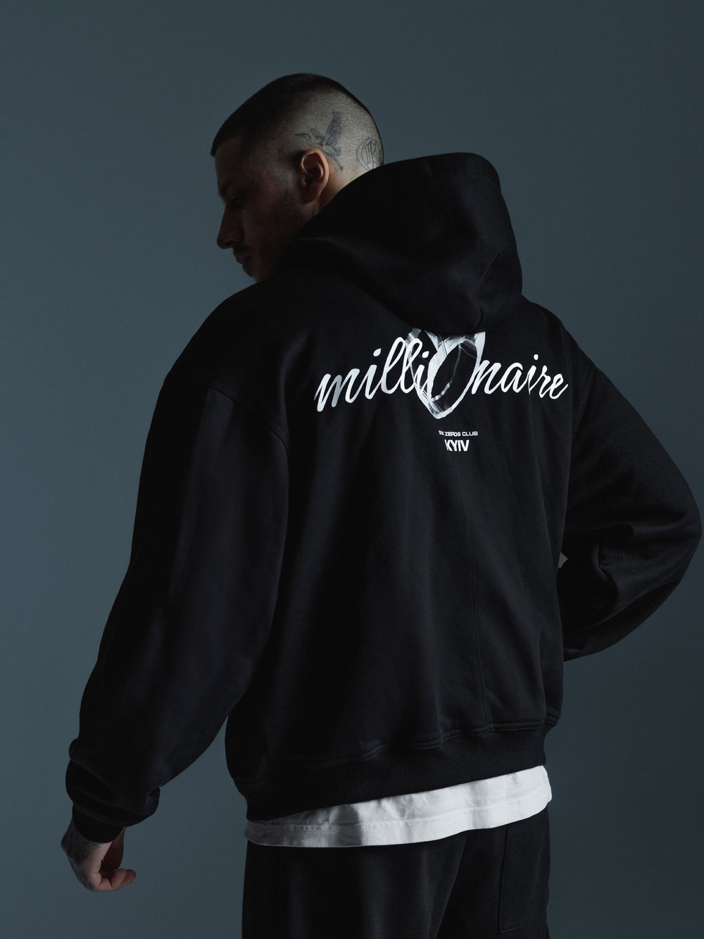 Zipp hoodie MILLIONAIRING black