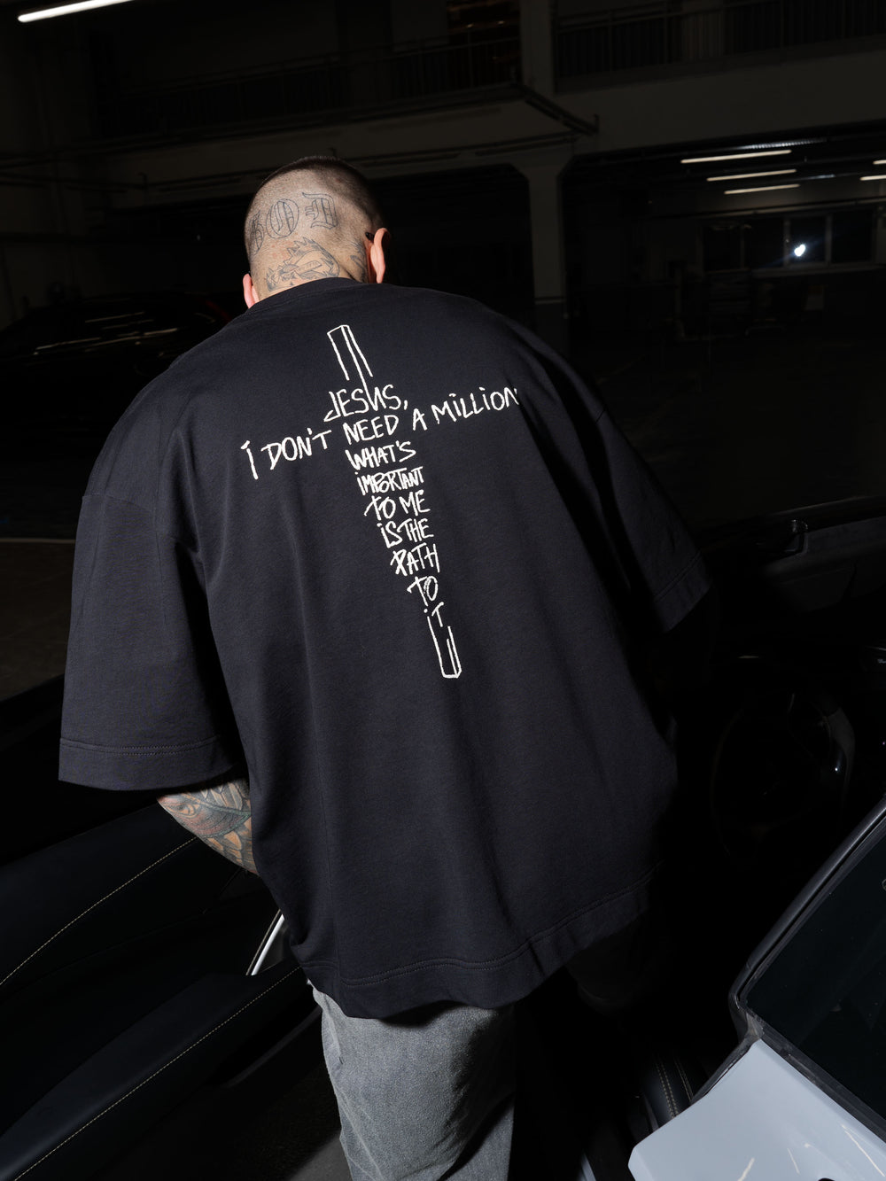 T-shirt JESUS black/black