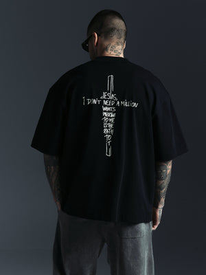 T-shirt JESUS black/black