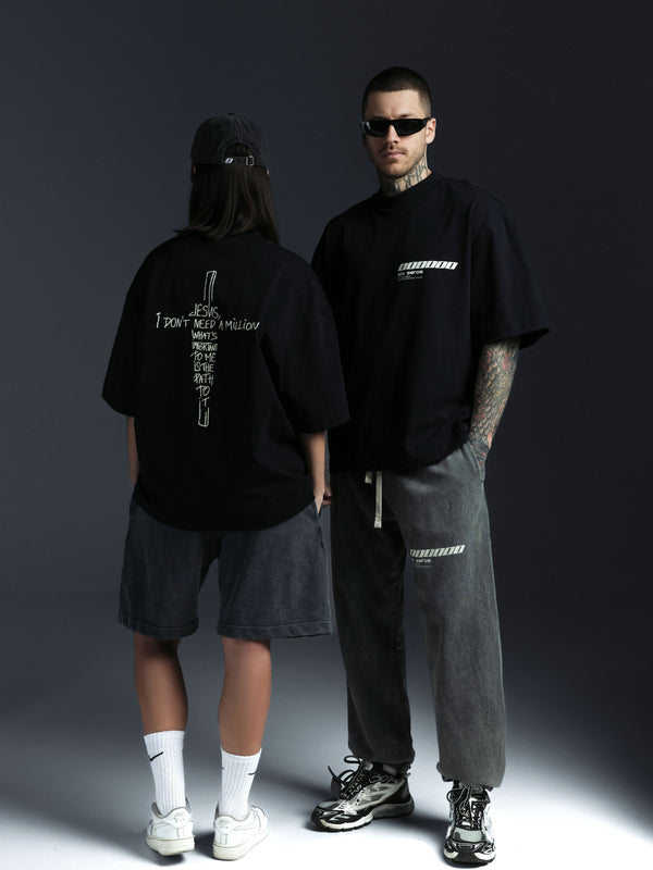 T-shirt JESUS black/black