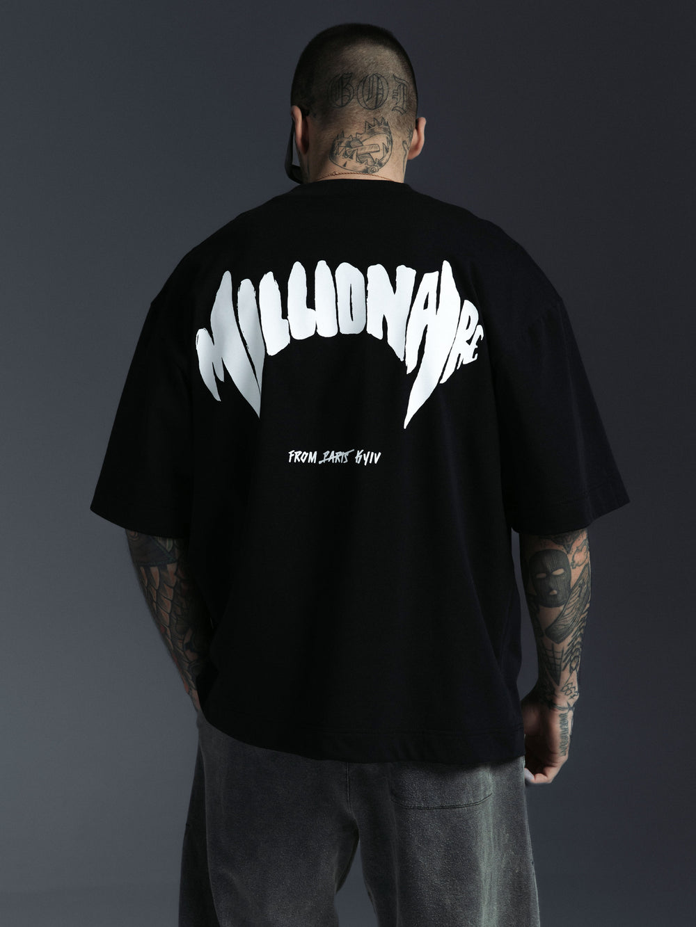 T-shirt MILLIONAIRE black/white