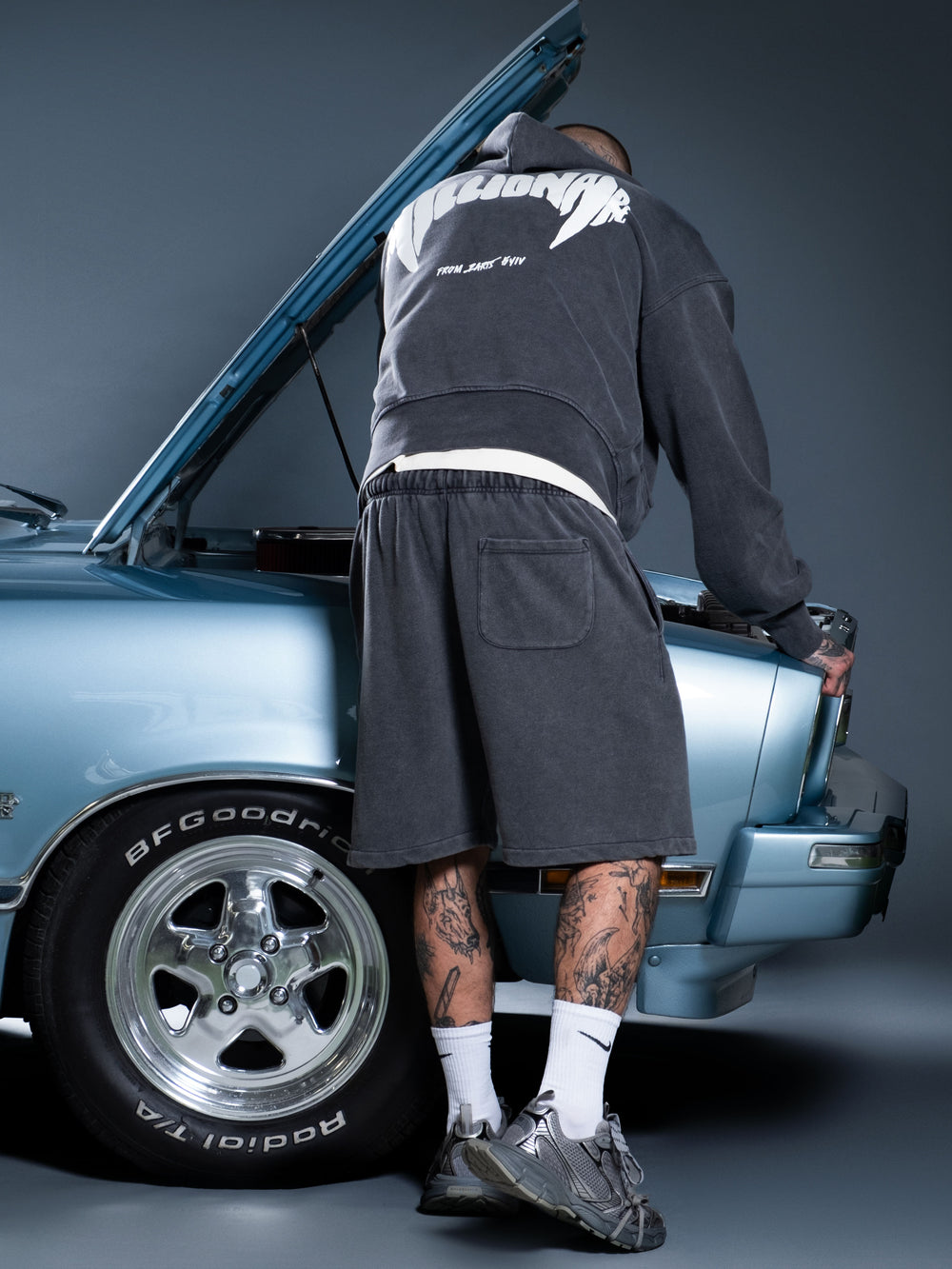 Shorts MILLIONAIRE washed gray