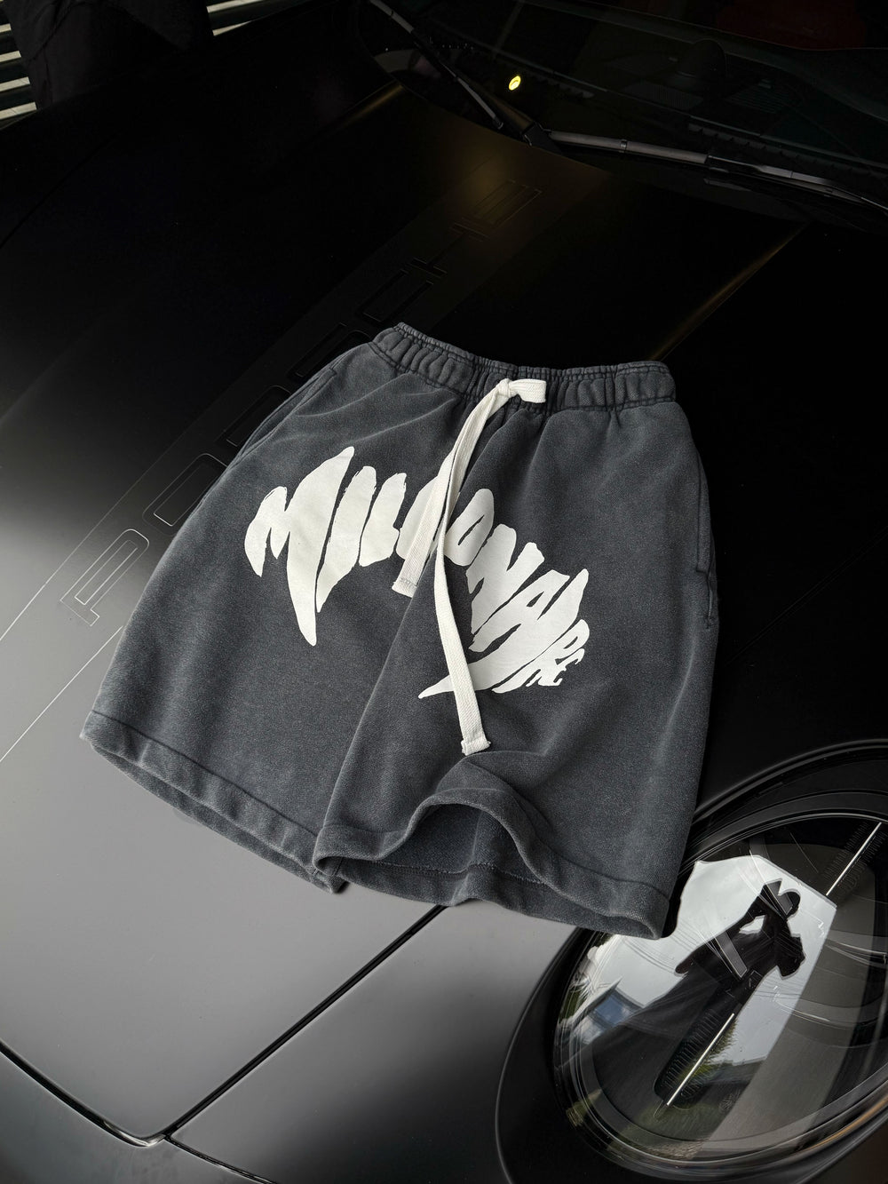 Shorts MILLIONAIRE massive logo washed gray