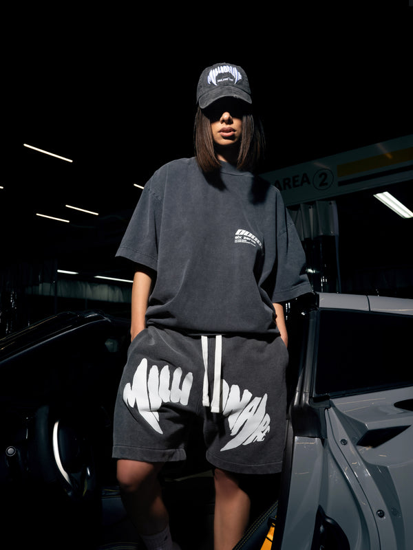 Shorts MILLIONAIRE massive logo washed gray