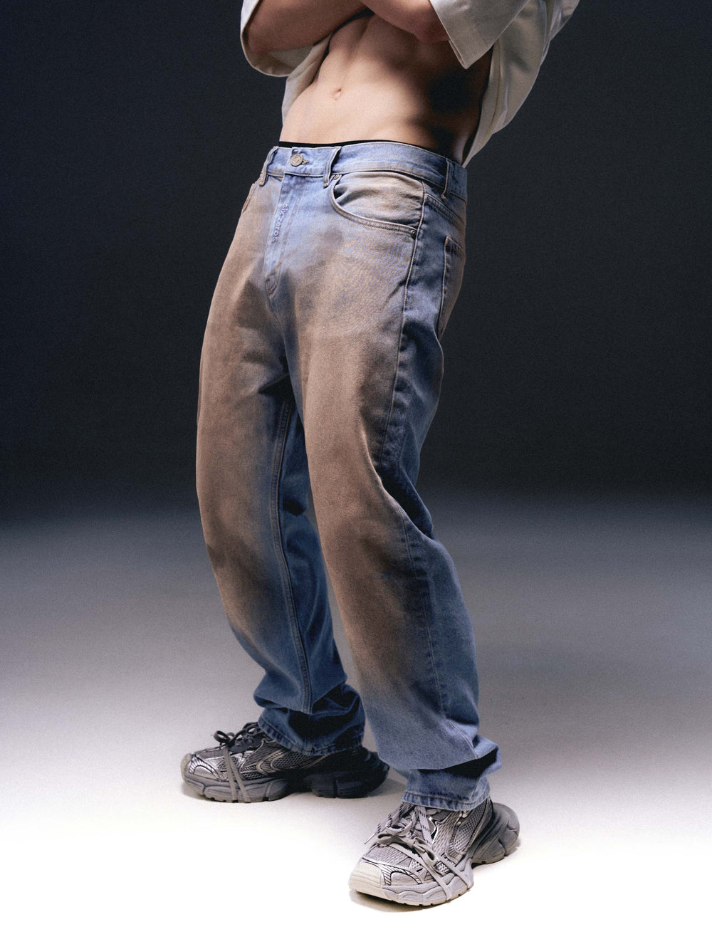 Men's jeans STAINON dirty washed